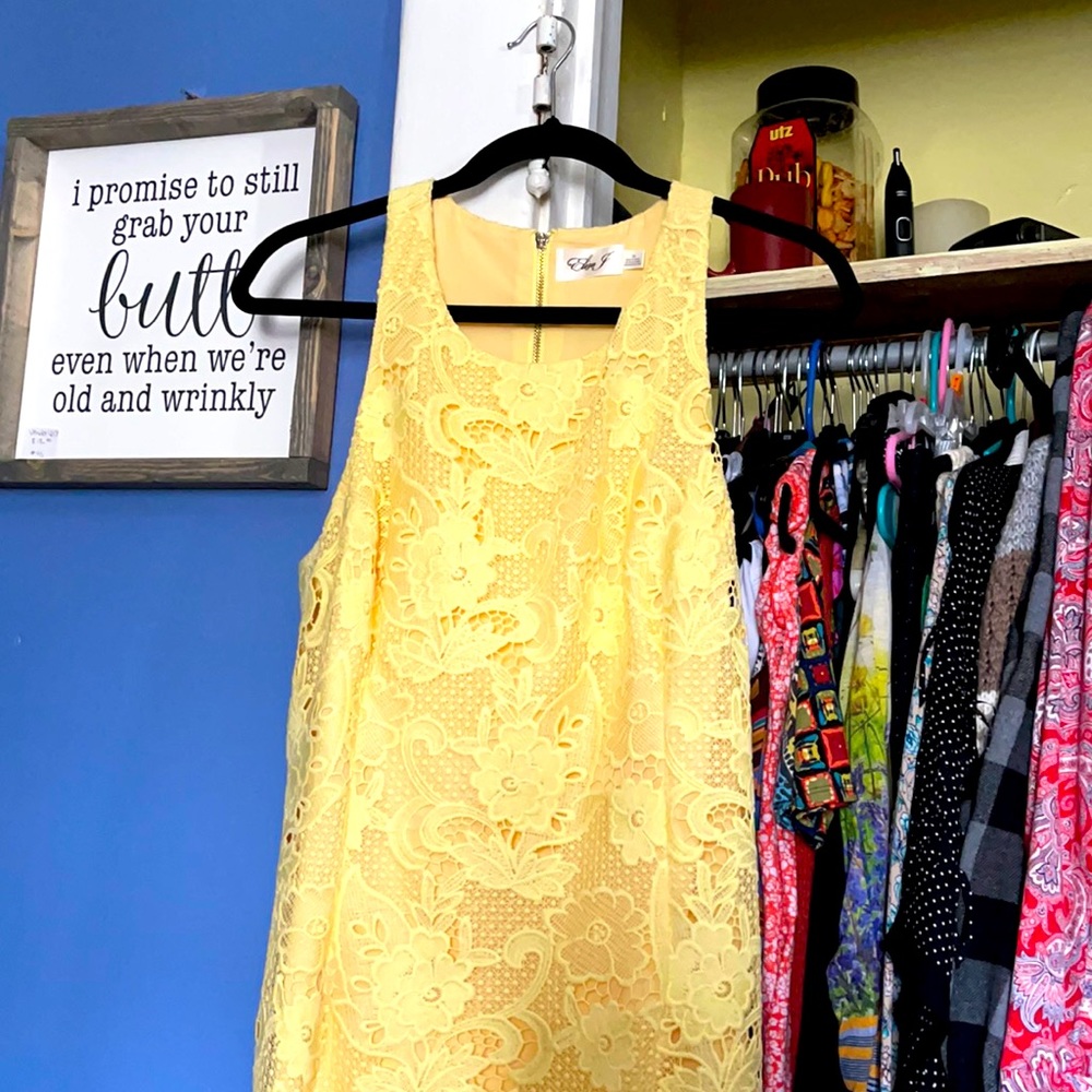 Beautiful yellow lace dress